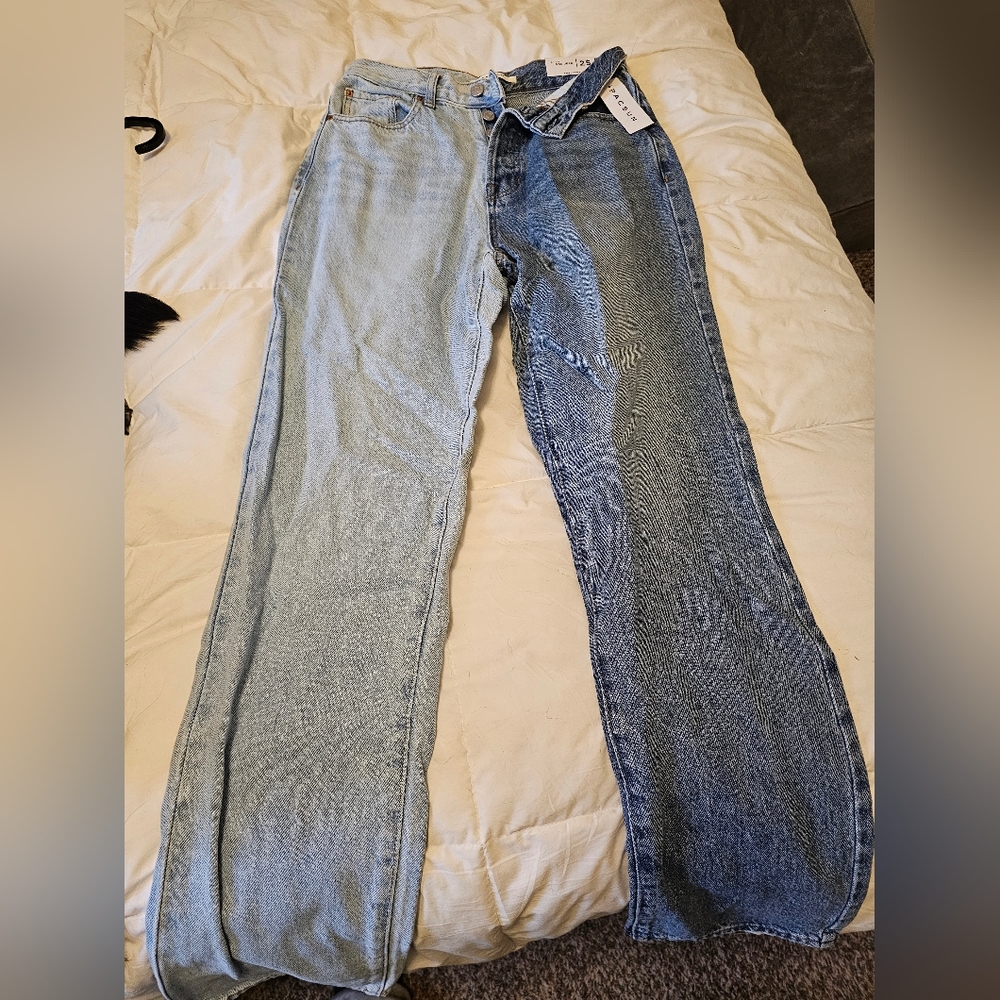 Pacsun 2 toned dad jeans size 25 never worn with tags